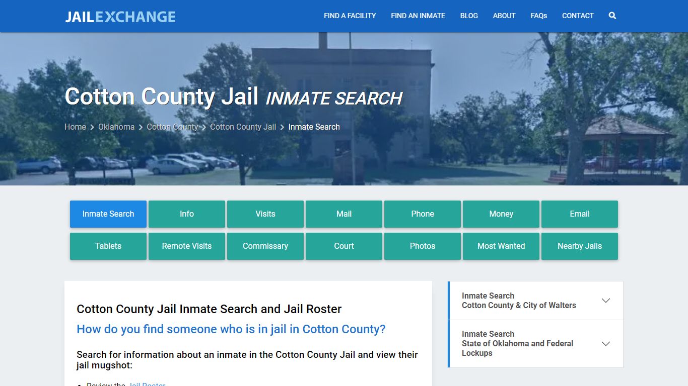 Inmate Search: Roster & Mugshots - Cotton County Jail, OK - Jail Exchange